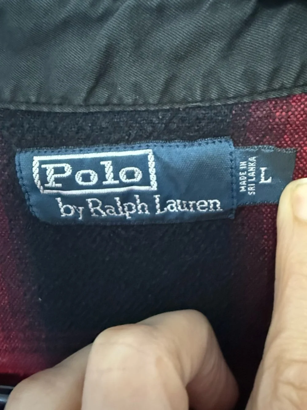 Rare Vintage Polo Ralph Lauren Shadow Plaid Western Flannel Shirt - Size L